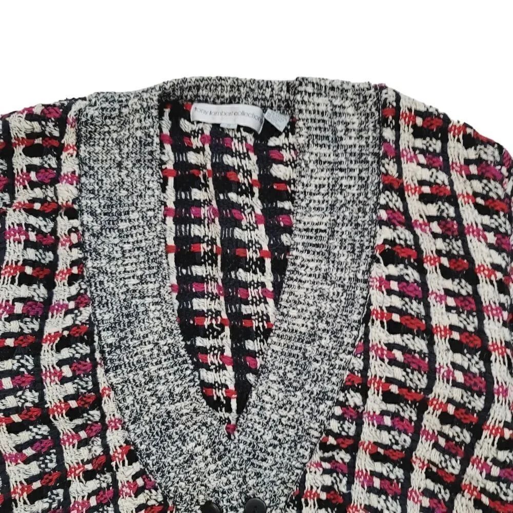 Vintage 80's Tony Lambert Collection Double Breasted Sweater Cardigan Size Small - Picture 7 of 14